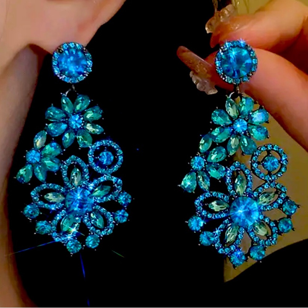 Turquoise Blue Pageant Earring’s